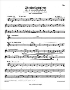 18 Variationen uber ein englisches Volkslied (O the cuckoo is a pretty bird) op. 30 by Marx Karl for