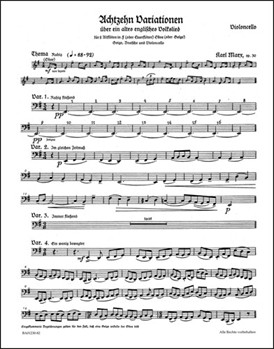 18 Variationen uber ein englisches Volkslied (O the cuckoo is a pretty bird) op. 30 by Marx Karl for