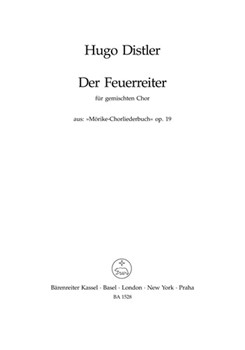Der Feuerreiter (Sehet ihr am Fensterlein dort die rote Mutze wieder?) (aus "Morike-Chorliederbuch" by Distler Hugo for Mixed Choir