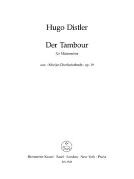 Der Tambour (Wenn meine Mutter hexen konnt') (aus "Morike-Chorliederbuch" op. 19) by Distler Hugo for TTBB