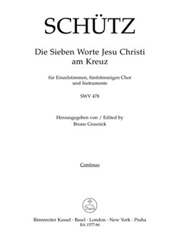 Die sieben Worte Jesu Christi am Kreuz (The Seven Last Words of Christ) SWV 478 -Music on liturgical by Schutz Heinrich for