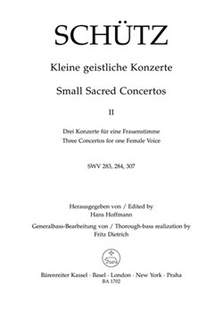 Kleine geistliche Konzerte Heft 2 by Schutz Heinrich for ASolo/Bc