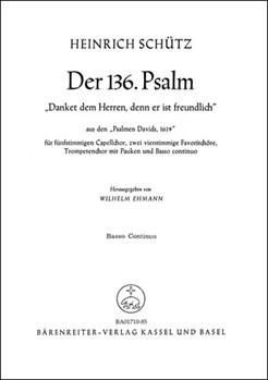 Danket dem Herren denn er ist freundlich fur 2 Favoritchore Capellchor und Instrumente SWV 45 -Psa by Schutz Heinrich for