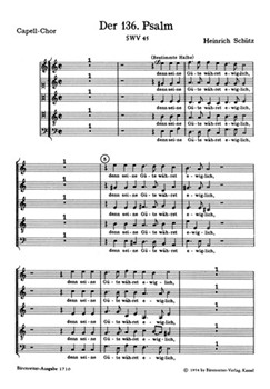 Danket dem Herren denn er ist freundlich fur 2 Favoritchore Capellchor und Instrumente SWV 45 -Psa by Schutz Heinrich for 2SSolo/ASo