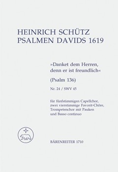 Danket dem Herren denn er ist freundlich fur 2 Favoritchore Capellchor und Instrumente SWV 45 -Psa by Schutz Heinrich for 2SSolo/ASo