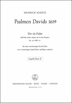 Ich hebe meine Augen auf zu den Bergen fur Favoritchor (auch Soli aus dem Chor) 2 Chore und Basso c by Schutz Heinrich for SSolo/ASol