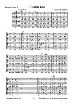 Ich freu mich des das mir geredt ist fur 2 Favoritchore 2 Capellchore und Basso continuo SWV 26 -P by Schutz Heinrich for 2Mixed cho