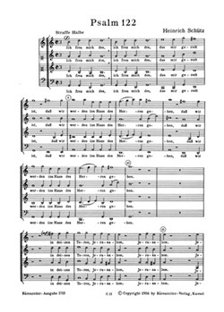 Ich freu mich des das mir geredt ist fur 2 Favoritchore 2 Capellchore und Basso continuo SWV 26 -P by Schutz Heinrich for 2Mixed cho