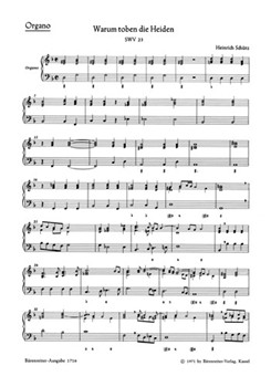 Warum toben die Heiden fur 2 Favoritchore 2 Capellchore und Basso continuo SWV 23 -Psalm 2- (aus "P by Schutz Heinrich for