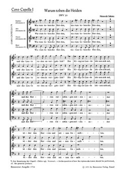 Psalms Of David #2 Chorus Pts by Schutz Heinrich for SATB