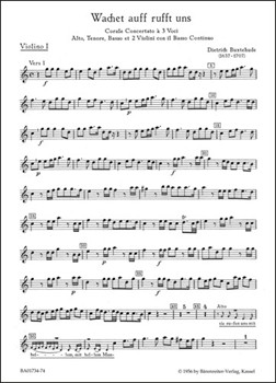 Wachet auf ruft uns die Stimme BuxWV 101 -Choralkantate- by Buxtehude Dietrich for