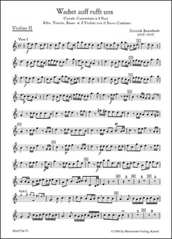 Wachet auf ruft uns die Stimme BuxWV 101 -Choralkantate- by Buxtehude Dietrich for