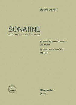 Sonatine fur Altblockflote oder Querflote und Klavier g-Moll by Lerich Rudolf for Recorder-A