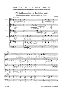 Passionsmotetten SWV 56-60 (aus "Cantiones sacrae" (1625)) by Schutz Heinrich for Mixed Choir