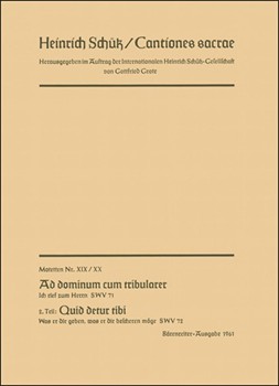 zwei Motetten Nr. 19 und 29 SWV 71 72 -Motetten- (aus "Cantiones sacrae" (1625)) by Schutz Heinrich for Mixed Choir