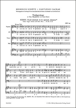 Tischgesange SWV 88-93 by Schutz Heinrich for Mixed Choir
