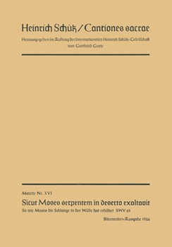 Sicut Moses serpentem in deserto exaltavit Nr. 16 SWV 68 -Motette- (aus "Cantiones sacrae" (1625)) by Schutz Heinrich for Mixed Choir