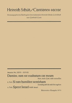 3 Motetten Nr. 26 - 28 SWV 78-80 -Motetten- (aus "Cantiones sacrae" (1625)) by Schutz Heinrich for Mixed Choir