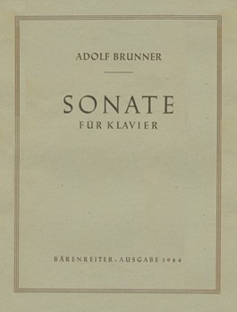 Sonate fur Klavier (1933) by Brunner Adolf for Piano