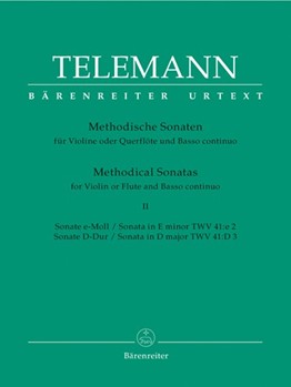 Methodical Sonatas Ii by Telemann Georg Philipp for Violin w/c
