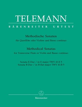 Methodical Sonatas by Telemann Georg Philipp for Flute and Basso Continuo