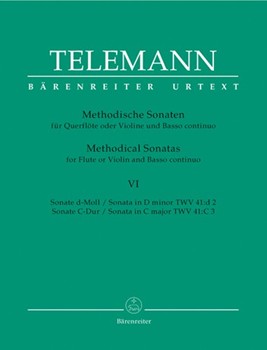 Methodical Sonatas Vi by Telemann Georg Philipp for Flute and Basso Continuo