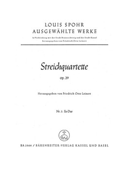 String Quartet Es-Dur op. 29/1 by Spohr Ludwig (Louis) for 2V/Va/Vc