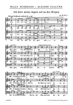 Ich hebe meine Augen auf op. 82 -Motette- (Psalm 121 aus "Kleiner Psalter" (1950)) by Burkhard Willy for Mixed Choir
