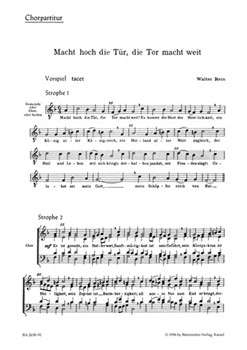 Macht hoch die Tur die Tor macht weit -Choralkantate- by Rein Walter for Mixed Choir