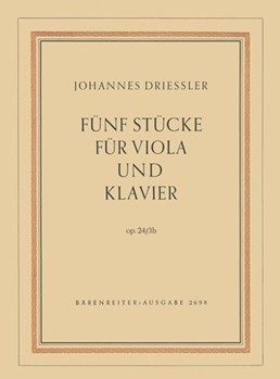 funf Stucke fur Viola und Klavier op. 24/3b (1952) by Driessler Johannes for Va/Piano