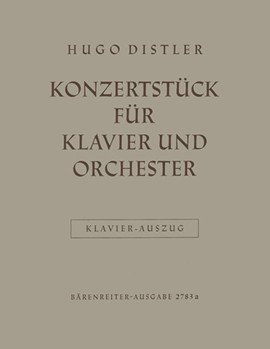 Konzertstuck fur Klavier und Orchester op. post. (1937) by Distler Hugo for Piano-Solo