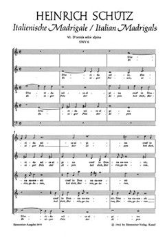 D'orrida selce alpina - Eisiger Fels der Alpen SWV 6 -Italienisches Madrigal Nr. 6- by Schutz Heinrich for Mixed Choir