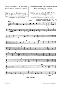 Christ lay in grim death's prison -Easter Cantata- by Pachelbel Johann for