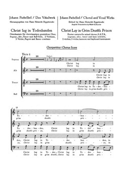 Christ lay in grim death's prison -Easter Cantata- by Pachelbel Johann for SSolo/ASol