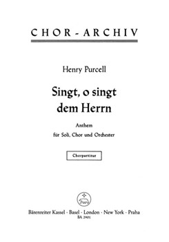 O sing unto the Lord -Anthem- by Purcell Henry for SSolo/ASol
