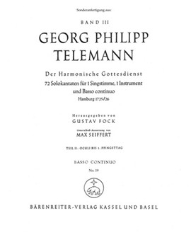 Der Harmonische Gottesdienst Teil II: Oculi to 1. Pfingsttag -Kantaten Nr. 16-31- by Telemann Georg Philipp for