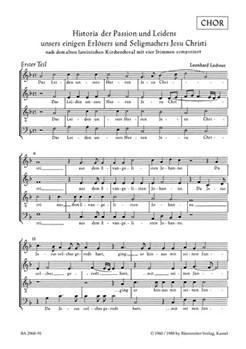 Historia der Passion und des Leidens unseres einigen Erlosers und Seligmachers Jesu Christi (1593) ( by Lechner Leonhard for Mixed Choir