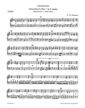 Ouverture C-Dur TWV 55:C3 "Wassermusik" by Telemann Georg Philipp for