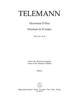 Ouverture fur zwei Cornes de chasse zwei Oboen (Fagotte) Streicher und Basso continuo D-Dur TWV 55 by Telemann Georg Philipp for