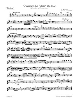 Ouverture G-Dur TWV 55:G1 "La Putain" by Telemann Georg Philipp for