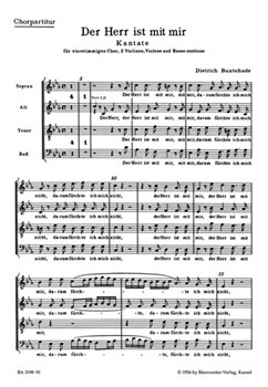 Der Herr Ist Mit Mir Buxwv 15 by Buxtehude Dietrich for SATB