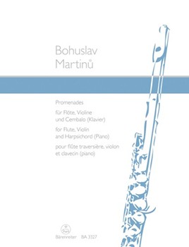 Promenades by Martinu Bohuslav for Instrument Trio (Flute/violin/harpsic)