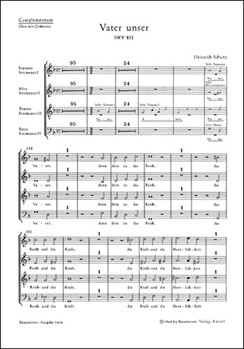 Vater unser Nr. 14 SWV 411 -Deutsches Konzert- (aus "Symphoniae sacrae III") by Schutz Heinrich for SSolo/MezS