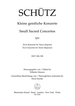Kleine geistliche Konzerte Heft 14 by Schutz Heinrich for TSolo/SSol