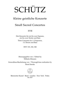 Kleine geistliche Konzerte Heft 17 by Schutz Heinrich for Voc./Bc