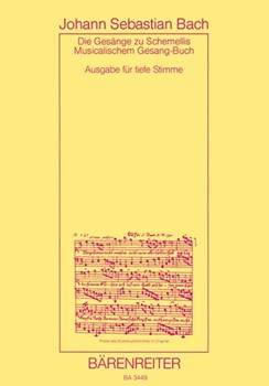 Die Gesange zu G.Chr.Schemellis Gesangbuch und 6 Lieder aus dem Klavierbuchlein fur Anna Magdalena B by Bach Johann Sebastian for tVoice/har