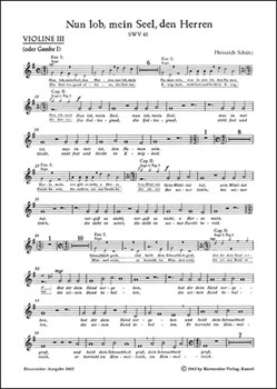 Nun lob mein Seel den Herren SWV 41 -Psalm 103- (aus "Psalmen Davids") by Schutz Heinrich for