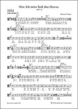 Nun lob mein Seel den Herren SWV 41 -Psalm 103- (aus "Psalmen Davids") by Schutz Heinrich for