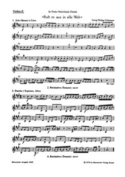 Ruft es aus in alle Welt -Weihnachtskantate- by Telemann Georg Philipp for