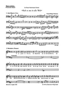 Ruft es aus in alle Welt -Weihnachtskantate- by Telemann Georg Philipp for